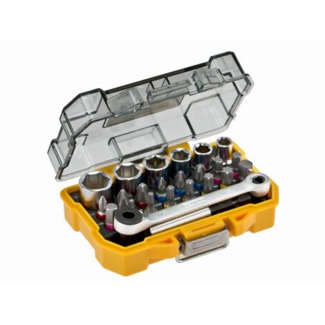 DEWALT ZESTAW KOŃCÓWEK +NASADKI +GRZECHOTKA 24cz.