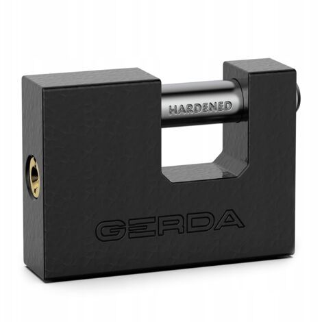 Candado Sparta KD de WA, modelo 030, T de Mandril 50, hecho de hierro fundido, color negro, ideal para seguridad general, alta resistencia, protección avanzada, en caja de cartón.
