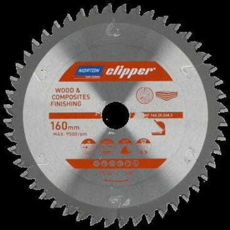 SIERRA CIRCULAR NORTON 260 mm x 30 mm x 48 mm MADERA Y COMPUESTOS ATB Negativo 26 18 (1/2)