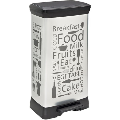 Cubo de basura Curver CEN-45916 Plateado Metal 50 L