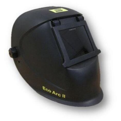 Máscara de casco para soldadura ESAB ECO ARC 2, visor 90 x 110, ideal para protección en soldadura, diseño ergonómico, alta visibilidad, ligera y resistente
