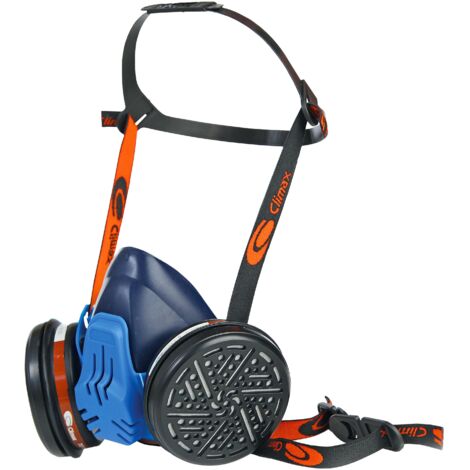 Media máscara Climax 757-S A1B1E1K1 con filtros anti-alérgicos, protección respiratoria avanzada, ideal para trabajos industriales, alta eficiencia en filtración y seguridad profesional.