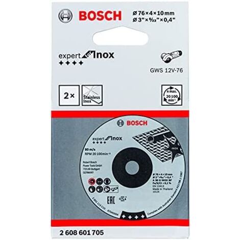 Disco de desbaste Bosch 76x4x10mm ExpertforInox