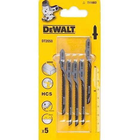Dewalt hojas sierra de calar 76mm 5 unidades DT2050-QZ