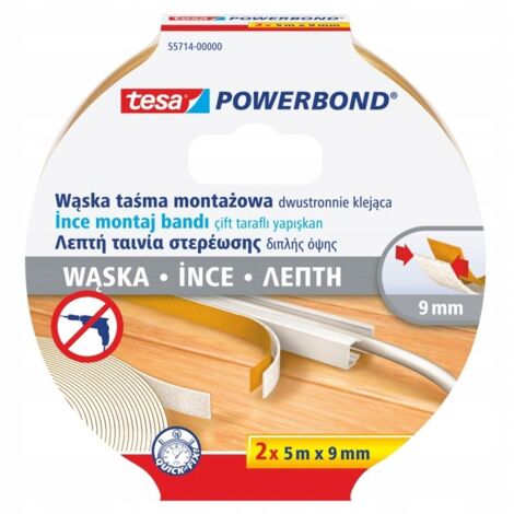 Cinta de montaje de espuma de doble cara tesa narrow LED 2x5m 9mm