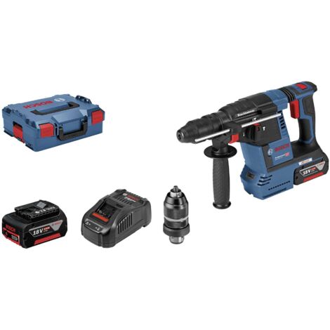 Bosch GBH 18V-26 F Professional - martillo perforador - sin cable - SDS-plus - 2,6 julios - 2 baterías