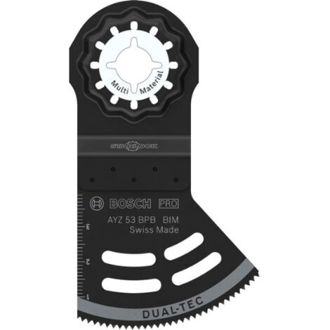 Bosch 1 x Pro Multi Material AYZ 53 BPB hoja para herramientas multifunción (para placas de yeso, madera con clavos, ancho 53 mm, accesorio profesional), Versión actual