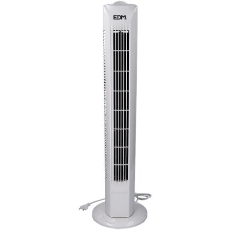 Ventilador de torre. potencia: 45w color blanco 21x78cm edm