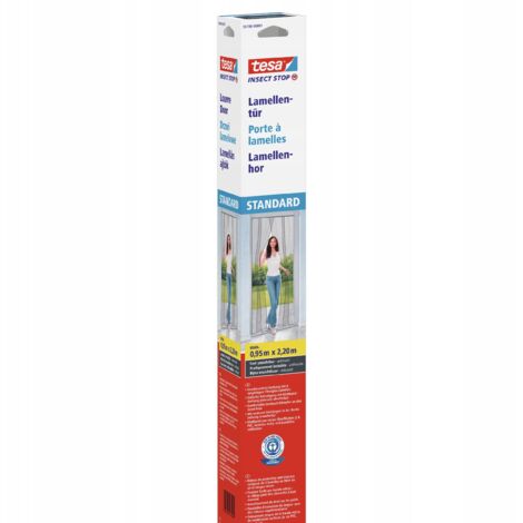 TESA MOSKITIERA DRZWI LAMELA CZARNA 0,95m x 2,2m STANDARD (1/5)