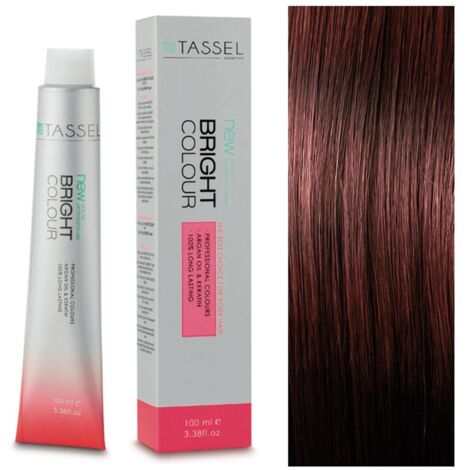 Tassel - Tinte Permanente Capilar Nº5.6 Castaño Claro Rojo - Mujer - 100 ml - Color Rojo Intenso con Reflejos Vibrantes y Nutrición con Argán y Keratina