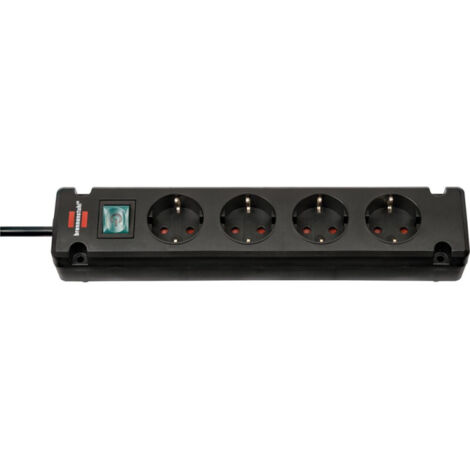 Regleta Brennenstuhl 6 enchufes 3 m – Protección infantil – Interruptor de seguridad luminoso – Enchufes orientados a 90° (1/8)