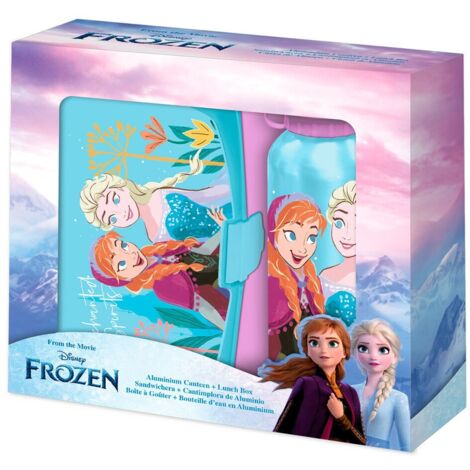 Blister Sandwichera + Cantimplora aluminio Frozen Disney 500ml (1/3)