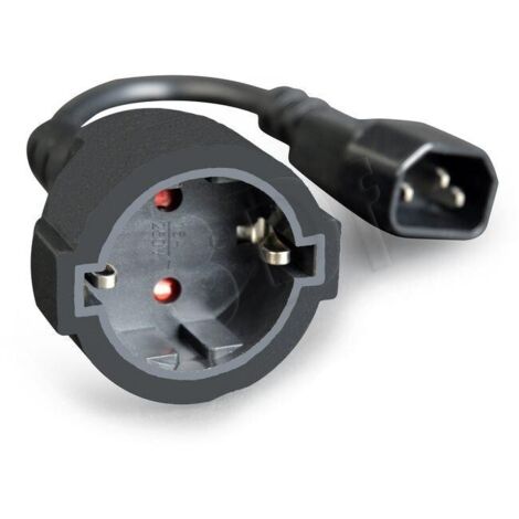 CABLE ALIMENTACION GEMBIRD ADAPTADOR C14 MACHO A SCHUKO HEMBRA (1/4)