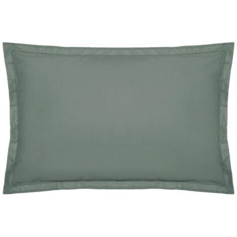 Funda de almohada de algodón - verde celadón 50 x 70 cm - Atmosphera créateur d'intérieur