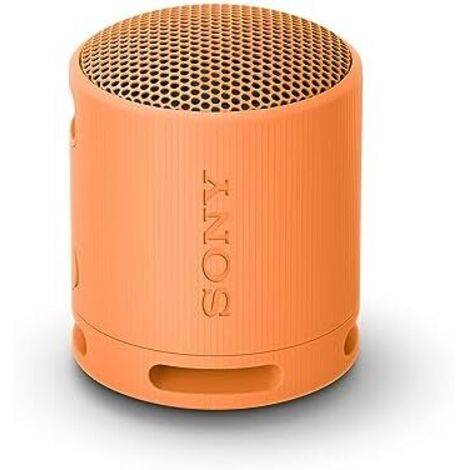 Sony Altavoz Bluetooth SRS-XB100, Ligero, Compacto, Altavoz Resistente al Agua y al Polvo IP67, hasta 16 h de batería, Correa Adaptable, Naranja