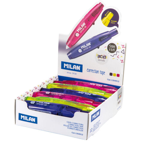 Caja de Corrector de Escritura en Cinta Milan Correction Tape 1304912/ 5mm x 6m 12 unidades (1/5)