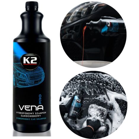 Champú hidrofóbico para coche K2 VENA PRO, concentrado de 1 l con agente secante