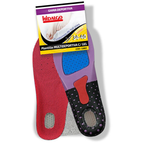 Plantilla para calzado multideportiva gel t: 34-40 hidalgo