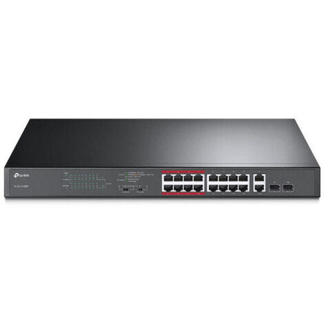 TP-LINK 16-Port 10/100Mbps + 2-Port Gigabit Unmanaged PoE Switch (1/3)