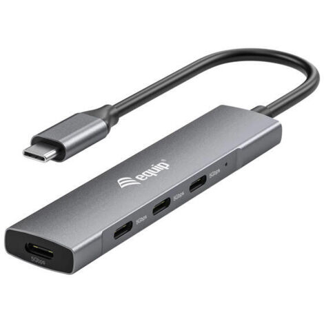 HUB USB-C EQUIP LIFE  USB3.2 Gen1 4 PUERTOS USB-C (1/4)