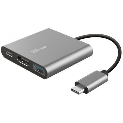 Elegante adaptador multipuerto USB-C 3 en 1 de aluminio para añadir puertos USB y HDMI y un puerto de carga Tipo C al portátil.
Mejora del flujo de tr (1/5)