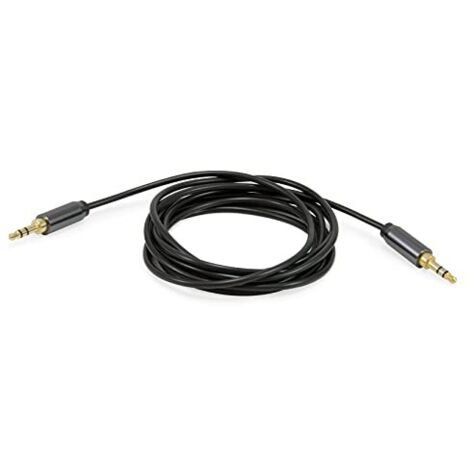 CABLE AUDIO MINI JACK 3.5MM MACHO A  MINI JACK 3.5MM MACHO  CARCASA METALICA ALTA CALIDAD 2.5M (1/4)