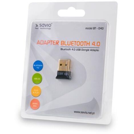 Savio BT-040 - Tarjeta de Red (Bluetooth, 3 Mbit/s, Bluetooth) (1/2)