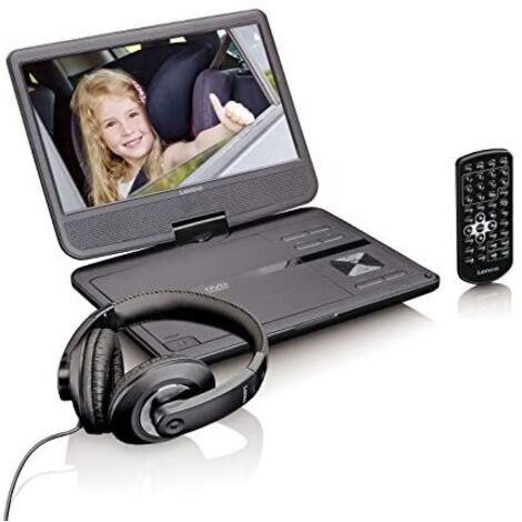 Reproductor de DVD portÃ¡til de 10 con USB -Auricular-soporte de suspensiÃ³n Negro