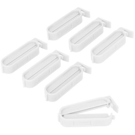 Juego de 7 pinzas cierrabolsas pequeñas 6cm colores / modelos surtidos (1/4)