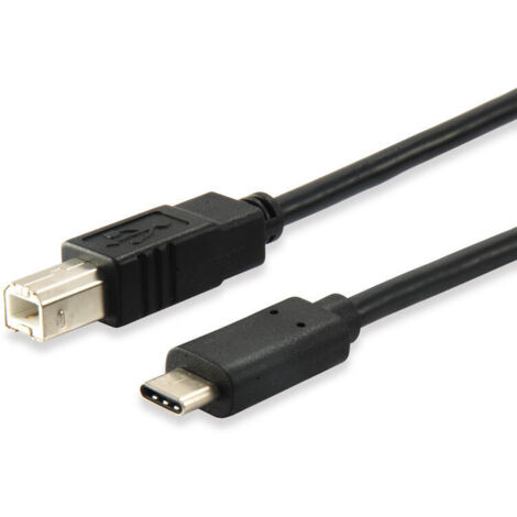 CABLE USB-C MACHO a USB 2.0 TIPO-B MACHO 1 METRO EQUIP 12888207 (carga 3A) velocidad 480Mb/s (1/3)