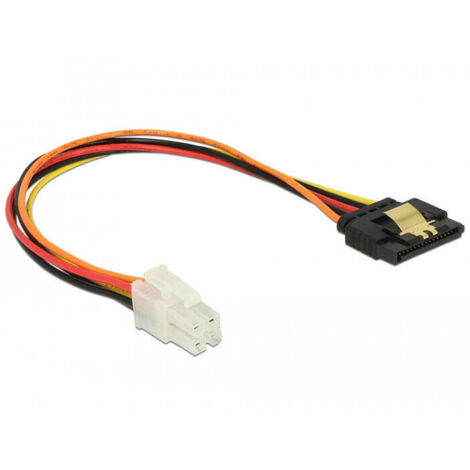 Delock 85519 cable p4 4pin m  sata 15pin h 0.20m (1/2)