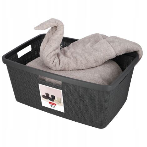Cesto para la ropa sucia Curve para plancha 46 L gris oscuro