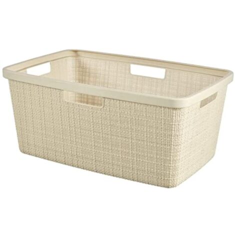Cesto para la Ropa Curver Yute Blanco Plástico 45 L