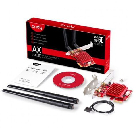 ADAPTADOR CUDY AX5400 WIFI 6E PCI EXPRESS ADAPTER WE3000S (1/4)