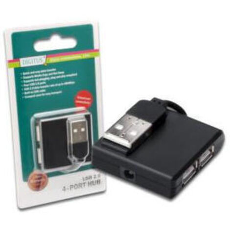 HUB DIGITUS USB 2.0 4X USB A/F 1X USB B MINI/M (1/4)