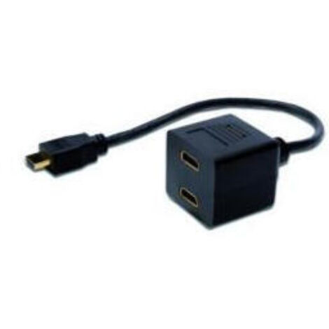 DIGITUS AK-330400-002-S - Adaptador HDMI (HDMI/2 x HDMI), negro (1/2)