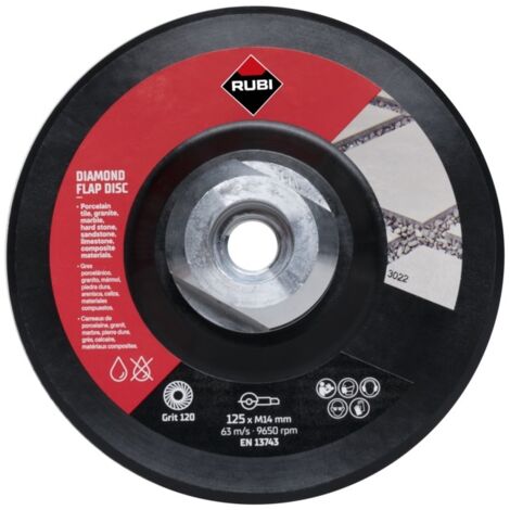 RUBI DIAMENTOWY DYSK ELASTYCZNY 115mm M14 ŚREDNI FLAP DISC 100/120