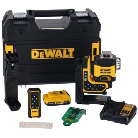 DEWALT LASER PŁASZCZYZNOWY 18V DCLE34035D1 80m 3x360° 1x2,0Ah ZIELONY (1/4)