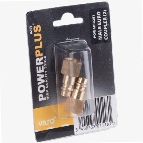 Conector neumático masculino autoajustable para compresor  paquete de 2