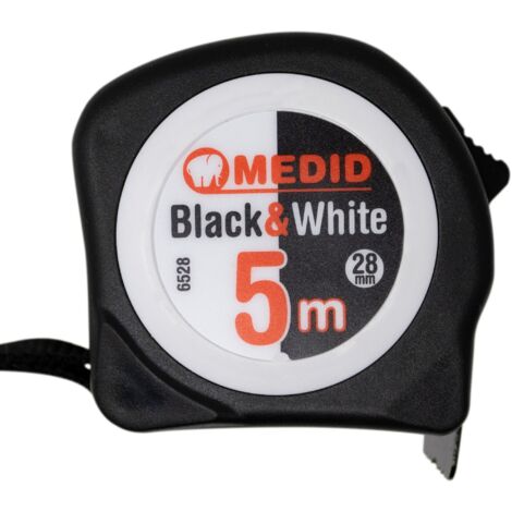 MEDID FLEXOMETRO BLACK&WHITE FRENO CLIP MOSQUETON 5 M.28 mm.