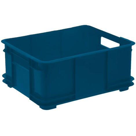 Caja de almacenaje Eurobox L, Plástico ECO (PP), 43 x 35 x 17,5 cm, 20 l, Azul