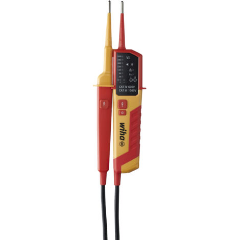 Wiha Comprobador de tensión y paso 12 - 1000 V CA, CAT IV incl. 2 pilas AAA (45216)