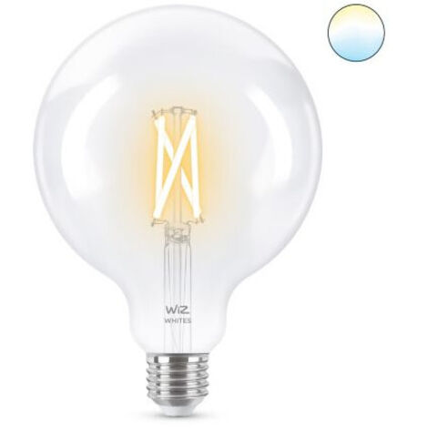 Bombilla LED Smart WiFi E27 Casquillo Gordo G120 CCT Regulable WIZ Filamento 6.7W Seleccionable (Cálido-Neutro-Frío) (1/5)