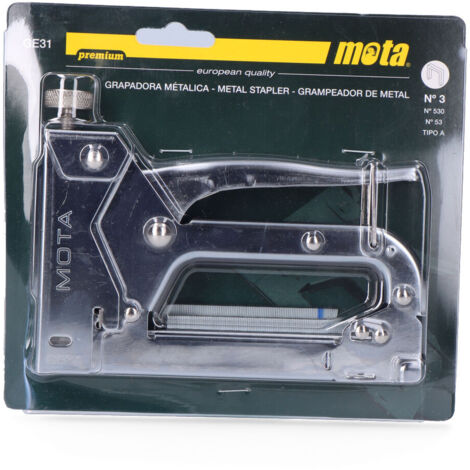 GRAPADORA PREMIUM N°3 + GRAPAS 6mm GE31 MOTA (1/2)