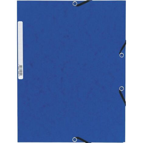 EXACOMPTA Carpeta con gomas y 3 solapas Nature Future 355g azul (1/2)
