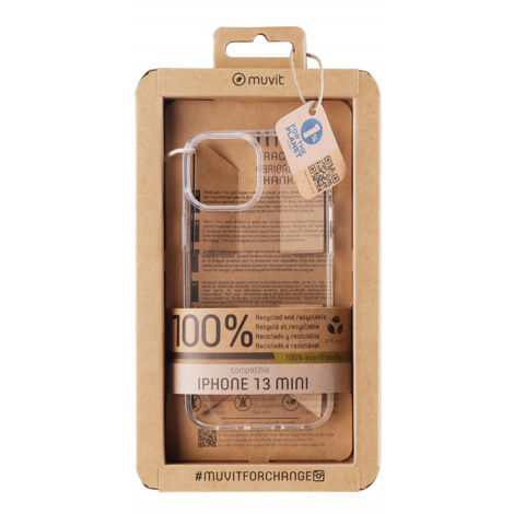 muvit for change funda recycletek compatible con Apple iPhone 13 Mini transparente (1/2)