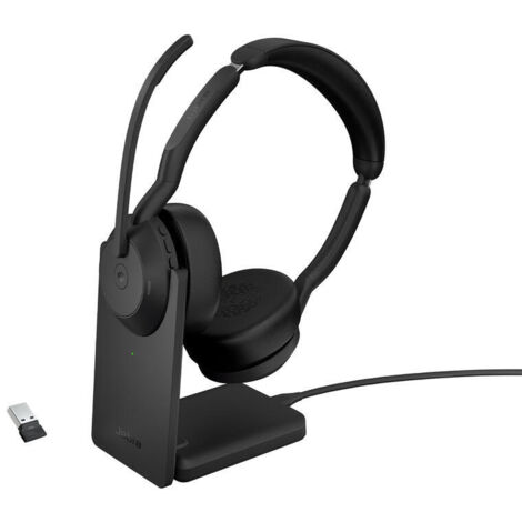 Evolve2 55 Auriculares Inalámbrico y alámbrico Diadema Oficina/Centro de llamadas Bluetooth Base de carga Negro (1/4)