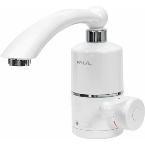 fala grifo con calentador 3 KW 220 V a la pared montaje 360 ° giratorio grifo eléctrico para cuarto de baño, lavabo, cocina, camping (1/2)