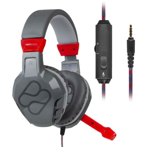 Auriculares Gaming con Micrófono FR-TEC SAMUS/ Jack 3.5/ Rojos (1/5)