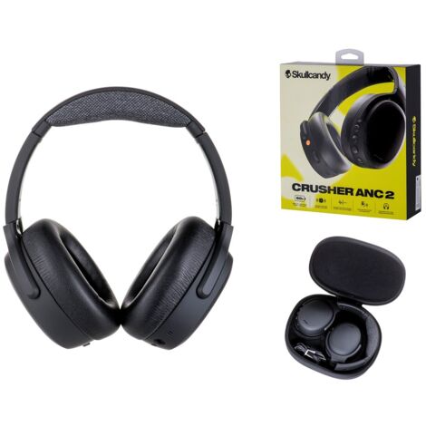 Skullcandy Crusher Bluetooth Wireless Over-ear Headphones with Active Noise Cancellation 2, BT 5.0, Black EU Black (1/5)